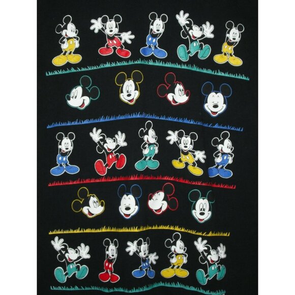Disney Mickey Unlimited Men's Black T-shirt Yellow Red Blue Green Size XXL 2XL - Picture 1 of 5